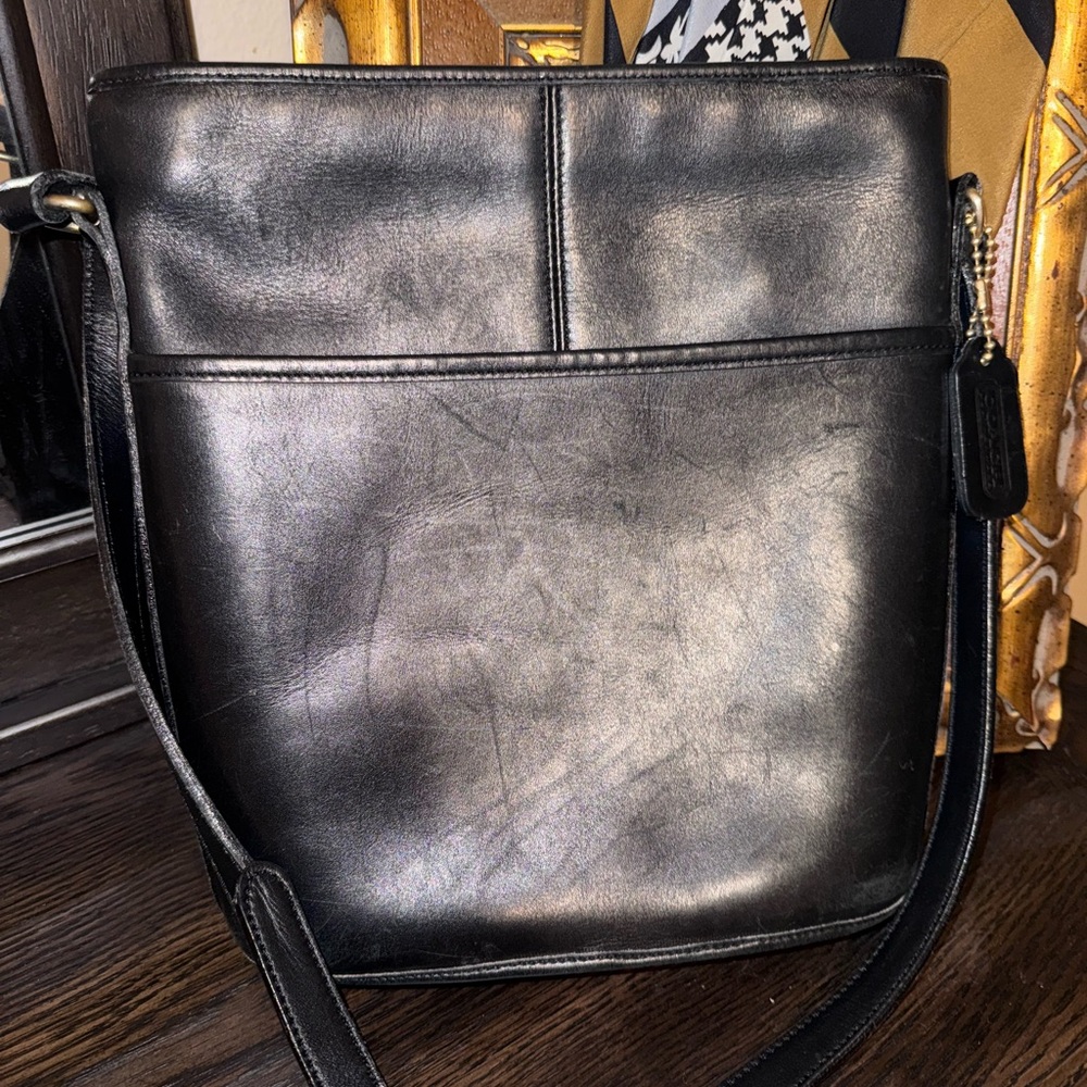 Coach Black Leather Vintage Bag